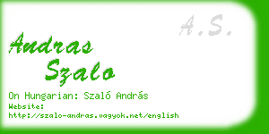 andras szalo business card